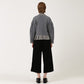 Overfit ribbon collar puff sleeve ruffle sweatshirt gray (wundergeist777) ＠SEOUL