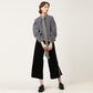 Overfit ribbon collar puff sleeve ruffle sweatshirt gray (wundergeist777) ＠SEOUL