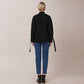 Overfit wing collar balloon sleeve strap blouse black (wundergeist777) ＠SEOUL