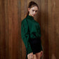 Overfit wing collar strap blouse green (wundergeist777) ＠SEOUL