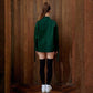 Overfit wing collar strap blouse green (wundergeist777) ＠SEOUL