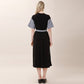 Overskirt color combination short sleeve long dress black (wundergeist777) ＠SEOUL