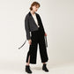 Peak drape check cropped strap blazer (wundergeist777) ＠SEOUL