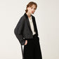 Peak drape check cropped strap blazer (wundergeist777) ＠SEOUL