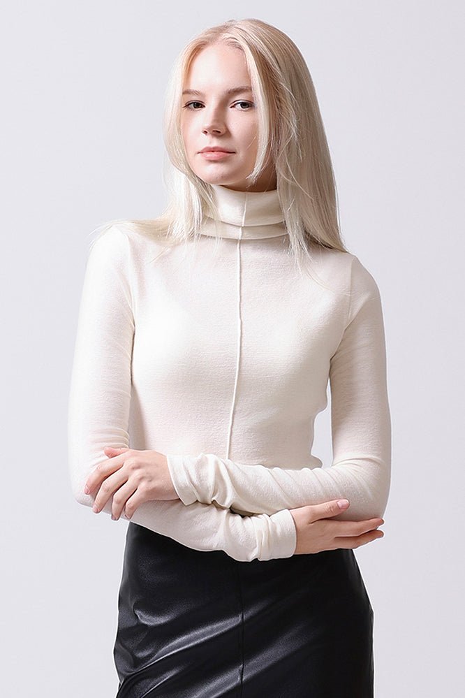 ウール ブランド タートルネックトップ_ホワイト (Benet.Me) ＠SEOUL