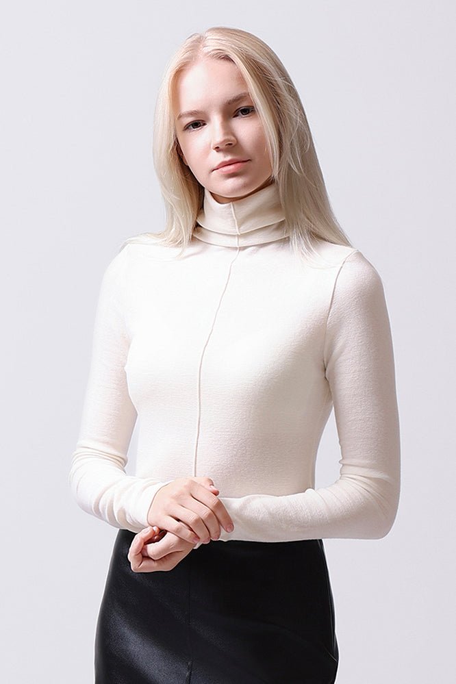 ウール ブランド タートルネックトップ_ホワイト (Benet.Me) ＠SEOUL