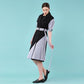 Puff short sleeve unbalanced trench dress (black) (wundergeist777) ＠SEOUL