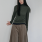 [Reorder] Corduroy pleated skirt pants (3colors)_Khaki (peep) ＠SEOUL