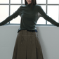 [Reorder] Corduroy pleated skirt pants (3colors)_Khaki (peep) ＠SEOUL