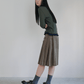 [Reorder] Corduroy pleated skirt pants (3colors)_Khaki (peep) ＠SEOUL