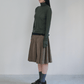 [Reorder] Corduroy pleated skirt pants (3colors)_Khaki (peep) ＠SEOUL