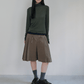 [Reorder] Corduroy pleated skirt pants (3colors)_Khaki (peep) ＠SEOUL