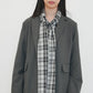 Round Sleeve Tie Check Shirt Black (moiremoa) ＠SEOUL