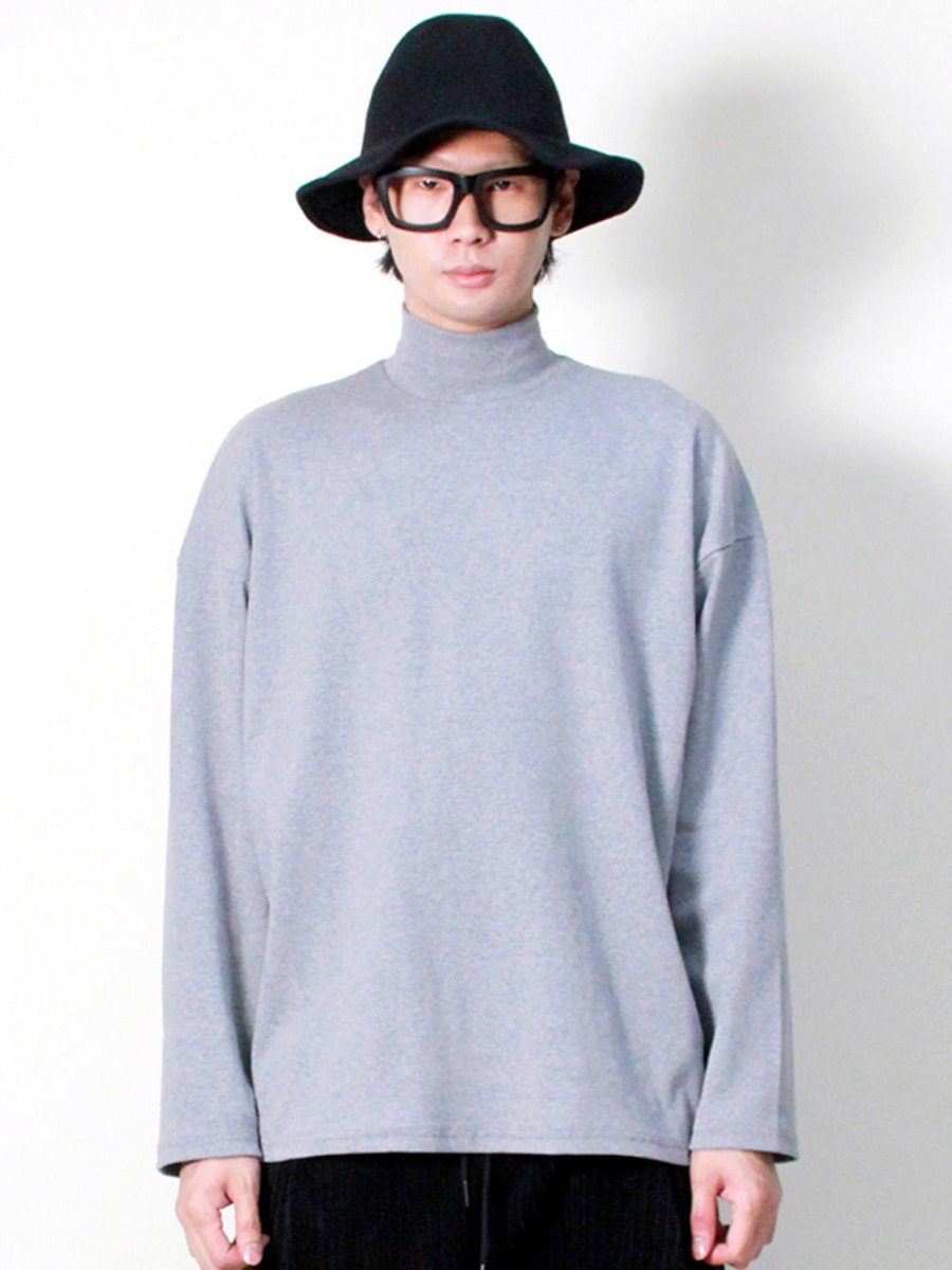 オーバーサイズタートルネック長袖Tシャツ グレー (Demarc) ＠SEOUL
