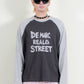 ラグランスリーブ配色長袖Tシャツ グレー&チャコール (Demarc) ＠SEOUL