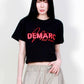 ロゴプリント入りクロップド半袖Tシャツ（ブラック） (Demarc) ＠SEOUL
