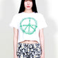 ピースグラフィッククロップ半袖Tシャツ グレー (Demarc) ＠SEOUL