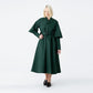 Tie neck collar flare long dress green (wundergeist777) ＠SEOUL