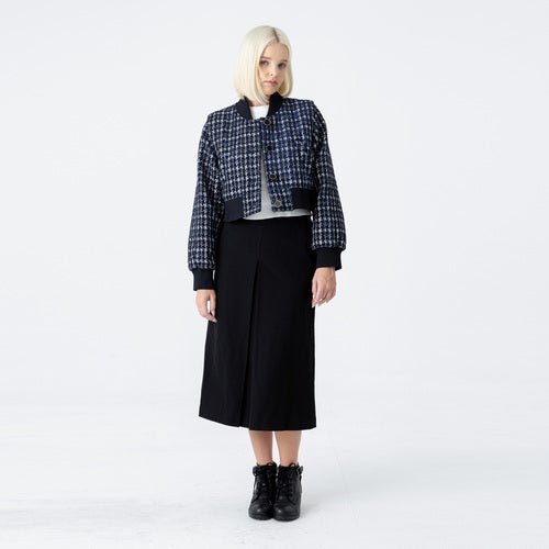Tweed action pleated crop jumper (wundergeist777) ＠SEOUL