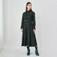 Unbalanced cuffs pleated dress black and blue (wundergeist777) ＠SEOUL
