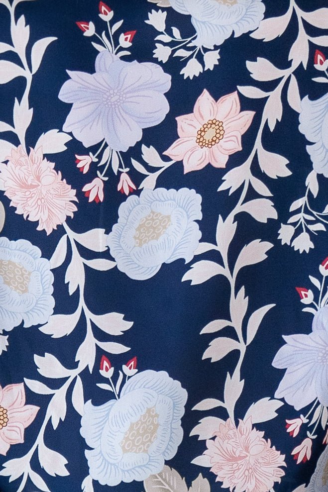 William Navy Floral Blouse (L'EAU ET) ＠SEOUL