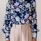 William Navy Floral Blouse (L'EAU ET) ＠SEOUL