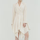ASYMMETRICAL DRESS WITH SQUARE CUTTING DRAPE