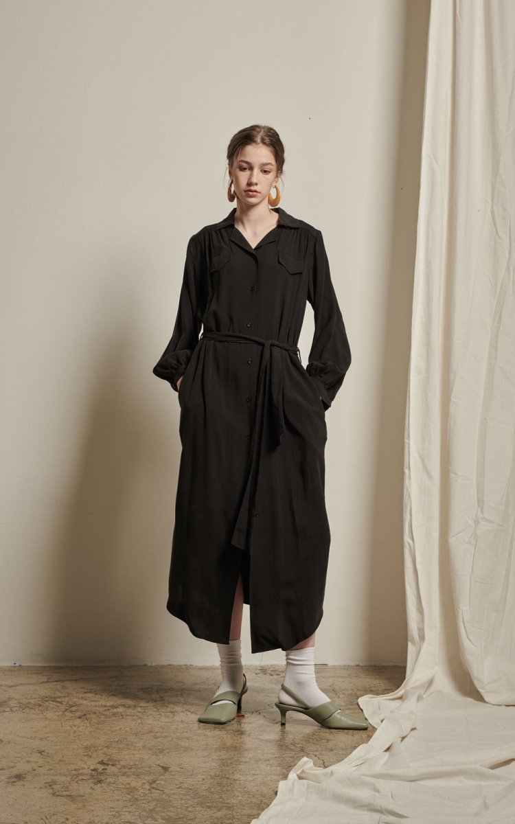 Annika Dress Black - ＠SEOUL