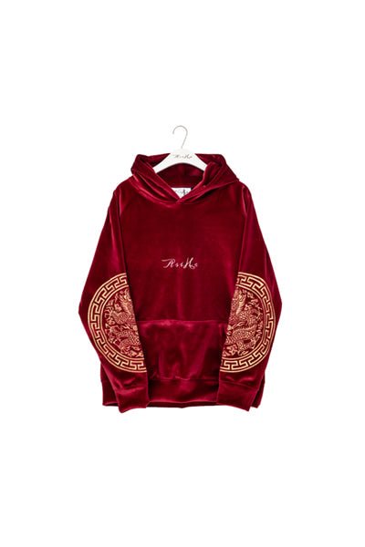 ベルベット キングパーカー (ASIHA Velvet King`s Hoodie) Red - ＠SEOUL