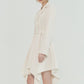 ASYMMETRICAL DRESS WITH SQUARE CUTTING DRAPE - ＠SEOUL