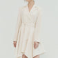 ASYMMETRICAL DRESS WITH SQUARE CUTTING DRAPE - ＠SEOUL