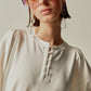 バルーンボタンシャーリングトップ Balloon Button Shirring Top - ＠SEOUL