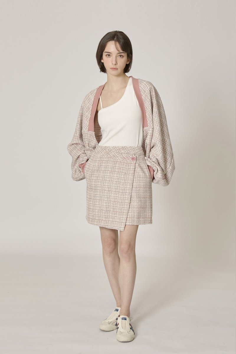 Blossom Tweed Skirt - Pink - ＠SEOUL