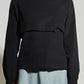 CORDUROY LAYERED BLOUSE-ブラック - ＠SEOUL