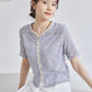 FLOWER TRIM LACE CARDIGAN_LIGHT PURPLE - ＠SEOUL