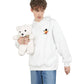 シロクマフードティーホワイト Gat Bear hoodie (ホワイト) - ＠SEOUL