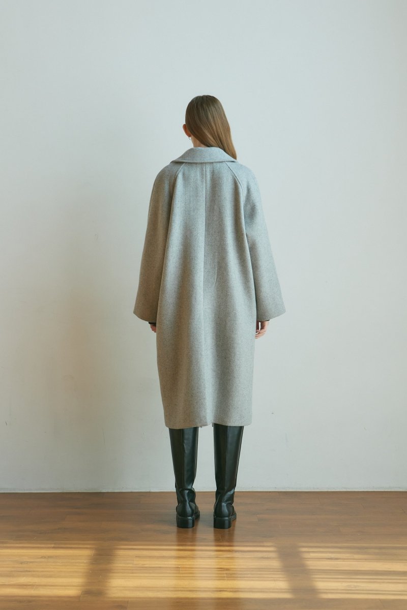 Herringbone Wool Coat -Gray - ＠SEOUL