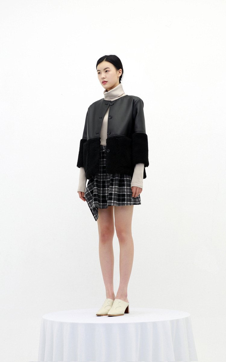 Kaila Skirt Black Tartan - ＠SEOUL