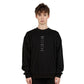 ハングル絵文字マンツーマンブラック Korean Face Emoticon Text Sweatshirt ブラック - ＠SEOUL