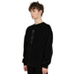 ハングル絵文字マンツーマンブラック Korean Face Emoticon Text Sweatshirt ブラック - ＠SEOUL