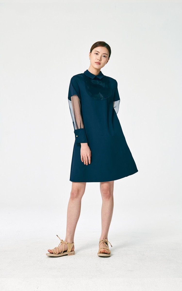 Lana Dress Navy - ＠SEOUL