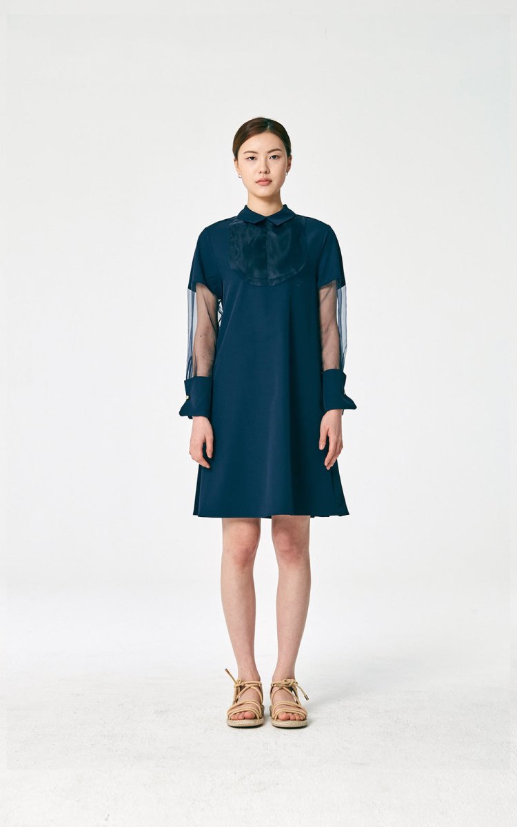 Lana Dress Navy - ＠SEOUL