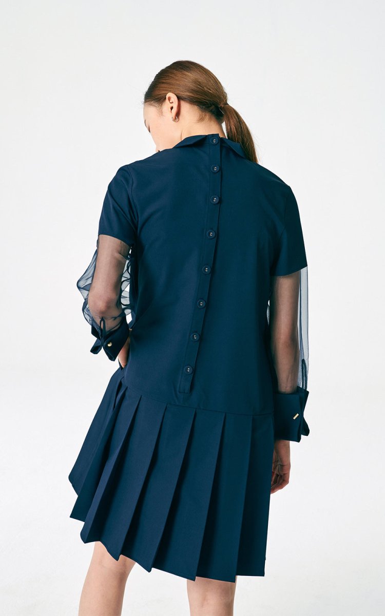 Lana Dress Navy - ＠SEOUL