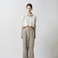 linen pin-tuck wide pants-beige - ＠SEOUL
