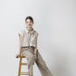 linen pin-tuck wide pants-beige - ＠SEOUL