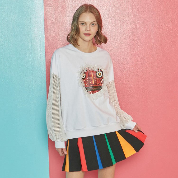 Lion mask Tshirt_white - ＠SEOUL