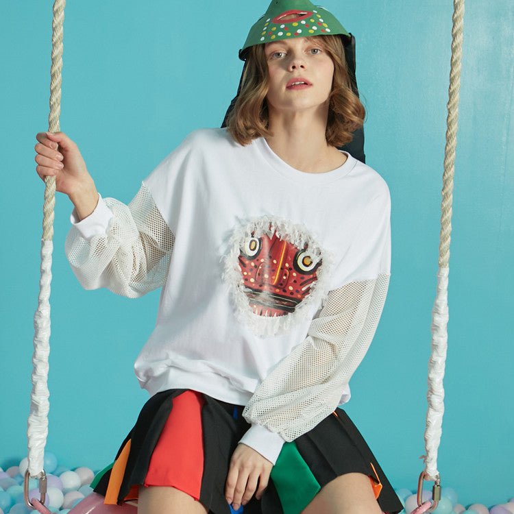 Lion mask Tshirt_white - ＠SEOUL