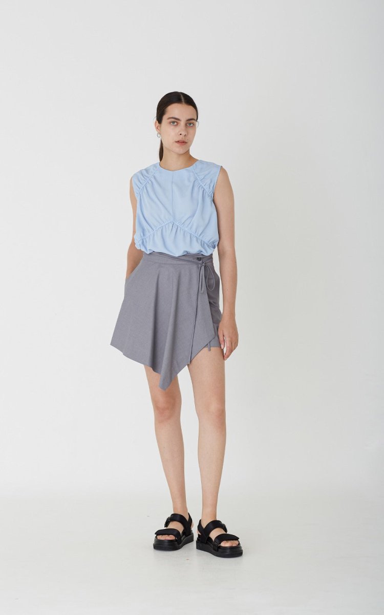 Lua Skirts Light Grey - ＠SEOUL