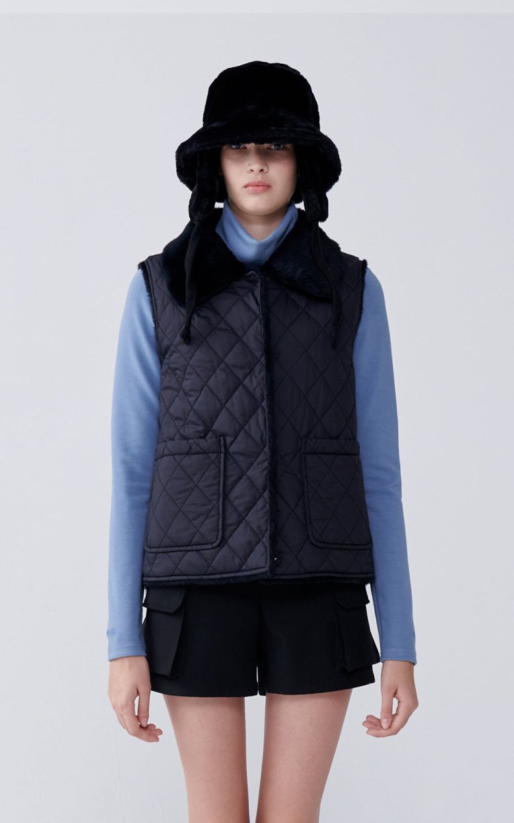 Marbel Vest Black - ＠SEOUL