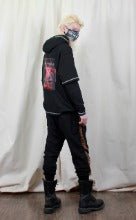 MEN'S AND WOMEN'S DOUBLE-SLEEVE GRAPHIC HOODIE VER2 BLACK - ＠SEOUL